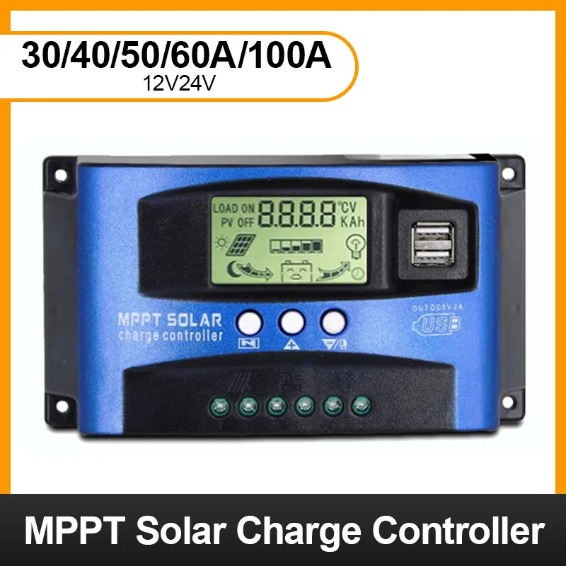 Solar Charge Controller 30a 40a 50a 60a 100a Usb Lcd Display 12v 24v Easun Power Factory Official Store