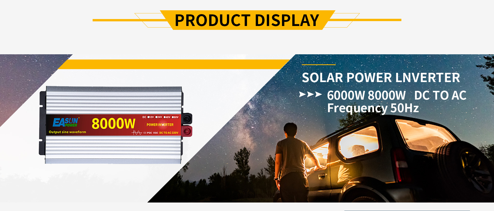 8000W Pure Sine Wave Solar Power Inverter DC 12V 24V To AC 110V 120V / 220V  230V Voltage Converter For Cars, Rvs, Trucks and Home - Dartello
