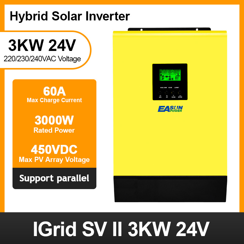 Easun Power 3000K Pure Sine Wave Inverters MPPT Charge Controller 3KW Hybrid System Solar Inverter