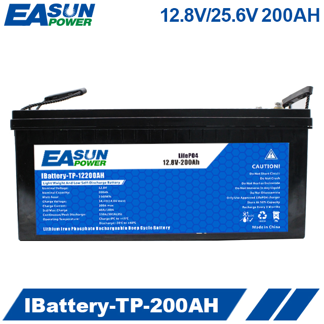 12.8V 200AH LiFePO4 Battery Pack Grand A Cells Lithium Iron for Solar Energy System