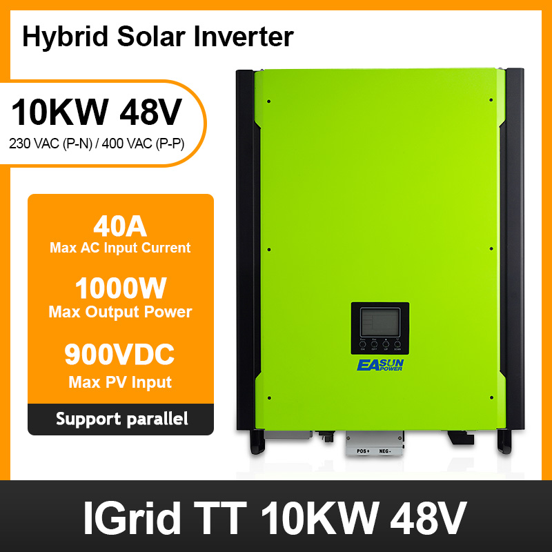 PRE-SALE EASUN POWER 10KW Solar Inverter 48V 380V Grid Tie Inverter 3 Phase On Grid Off Grid Inverter With Max Solar Power 14850W MPPT