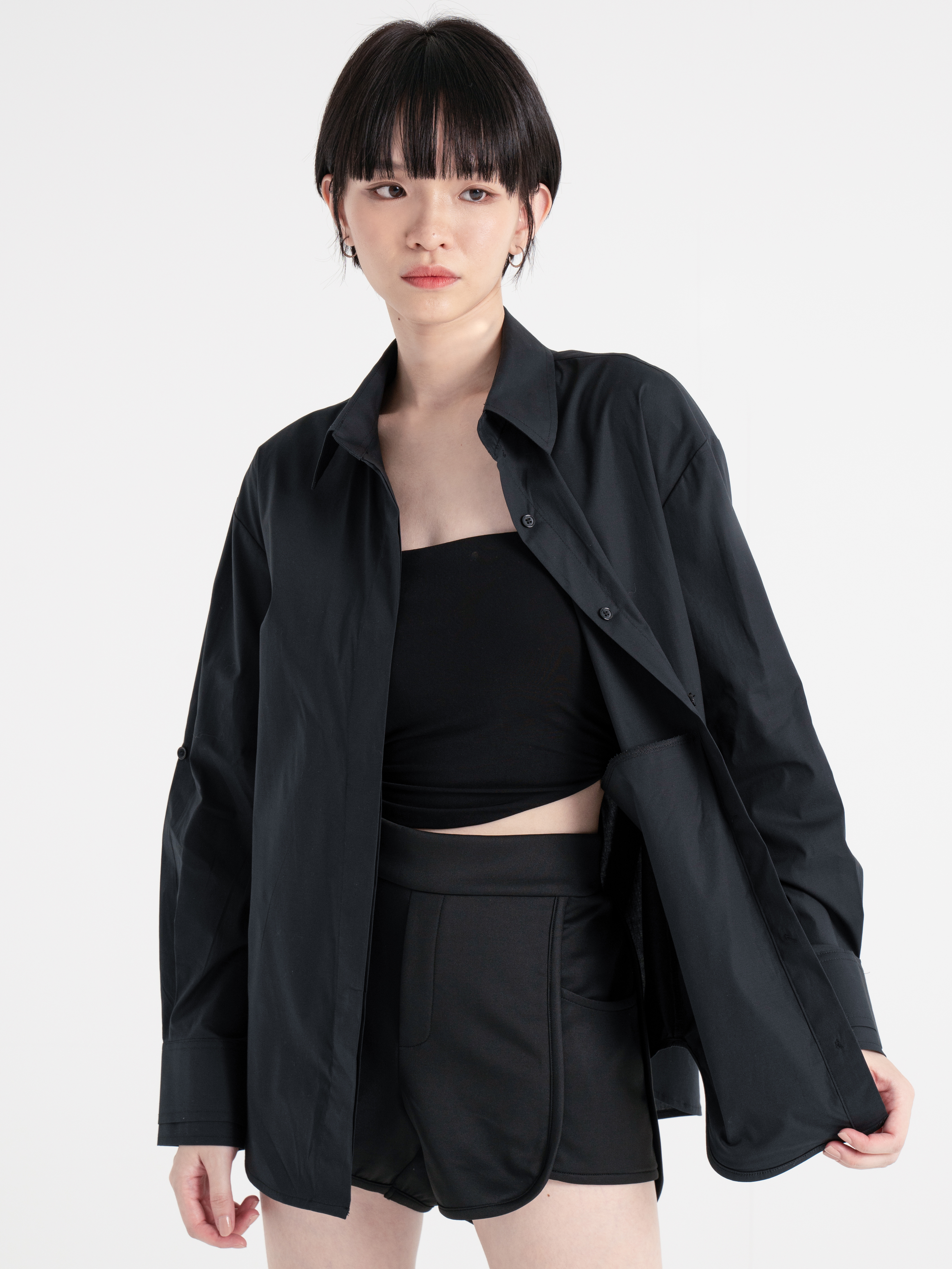 Neucvr Classic - Button Up Boyfriend Shirt (Black)