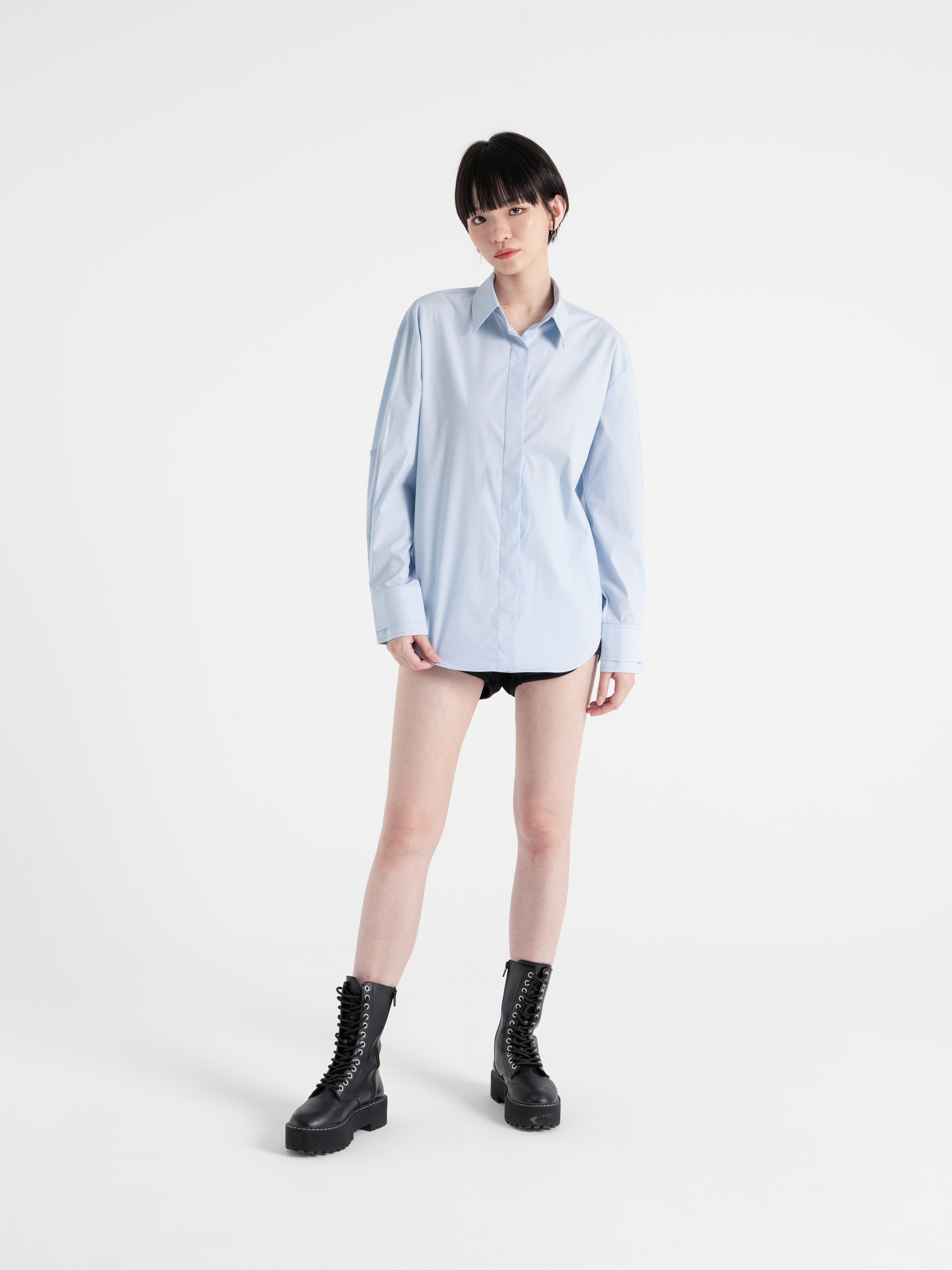Neucvr Classic - Button Up Boyfriend Shirt (Blue)