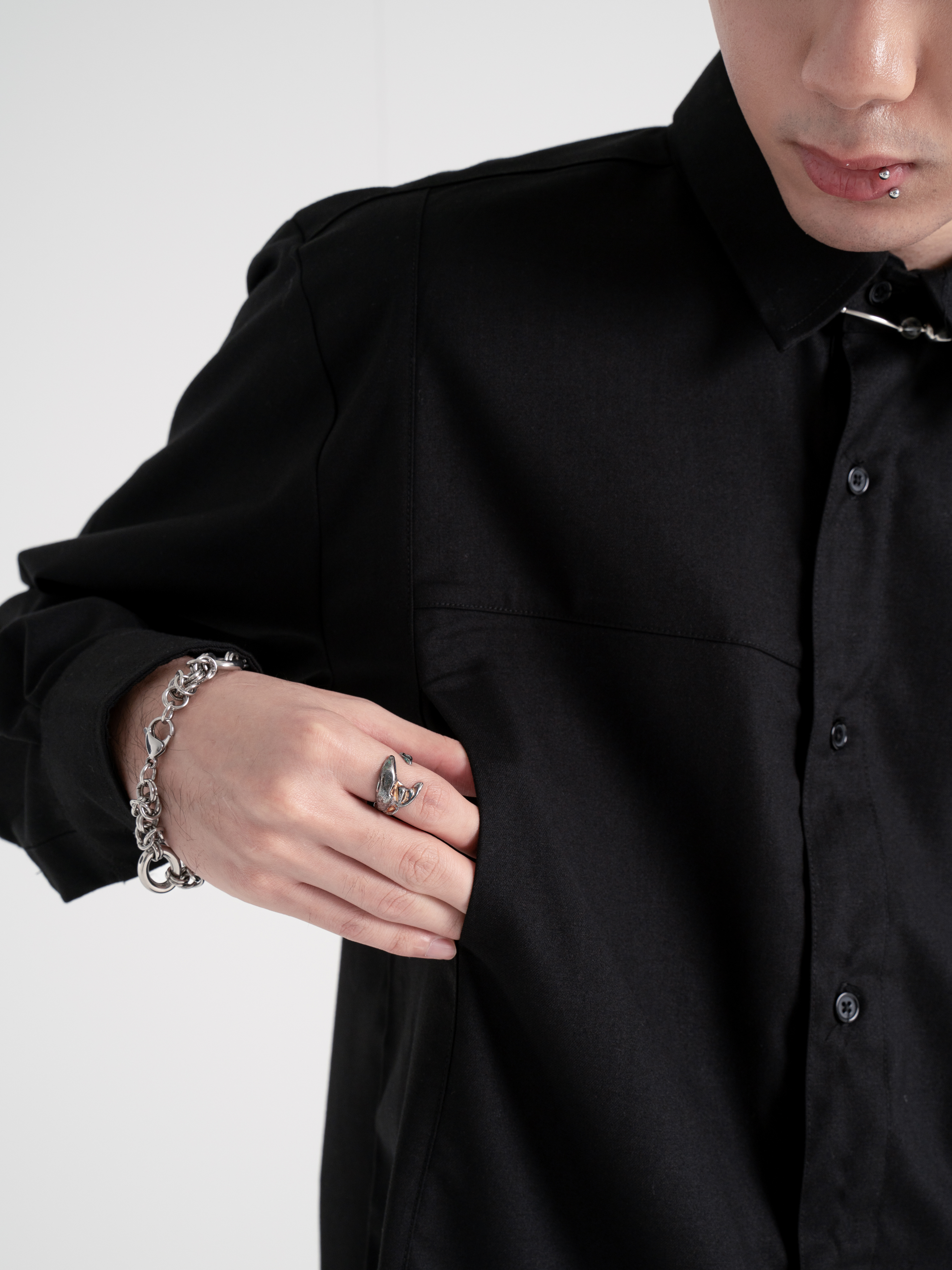 Neucvr Classic - Hidden Edge Pocket Long Sleeve Shirt (Black)