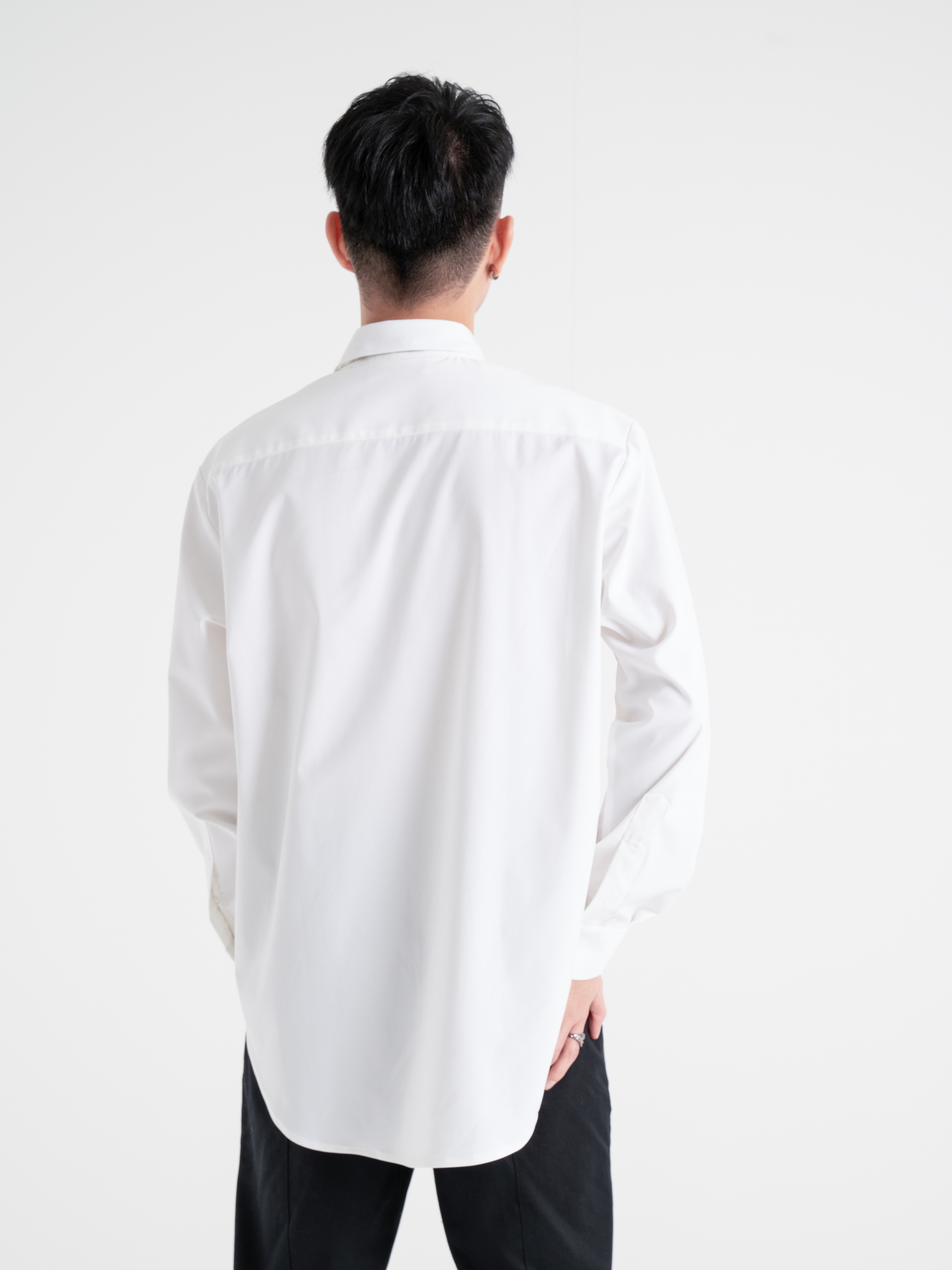 Neucvr Classic - Hidden Edge Pocket Long Sleeve Shirt (White)