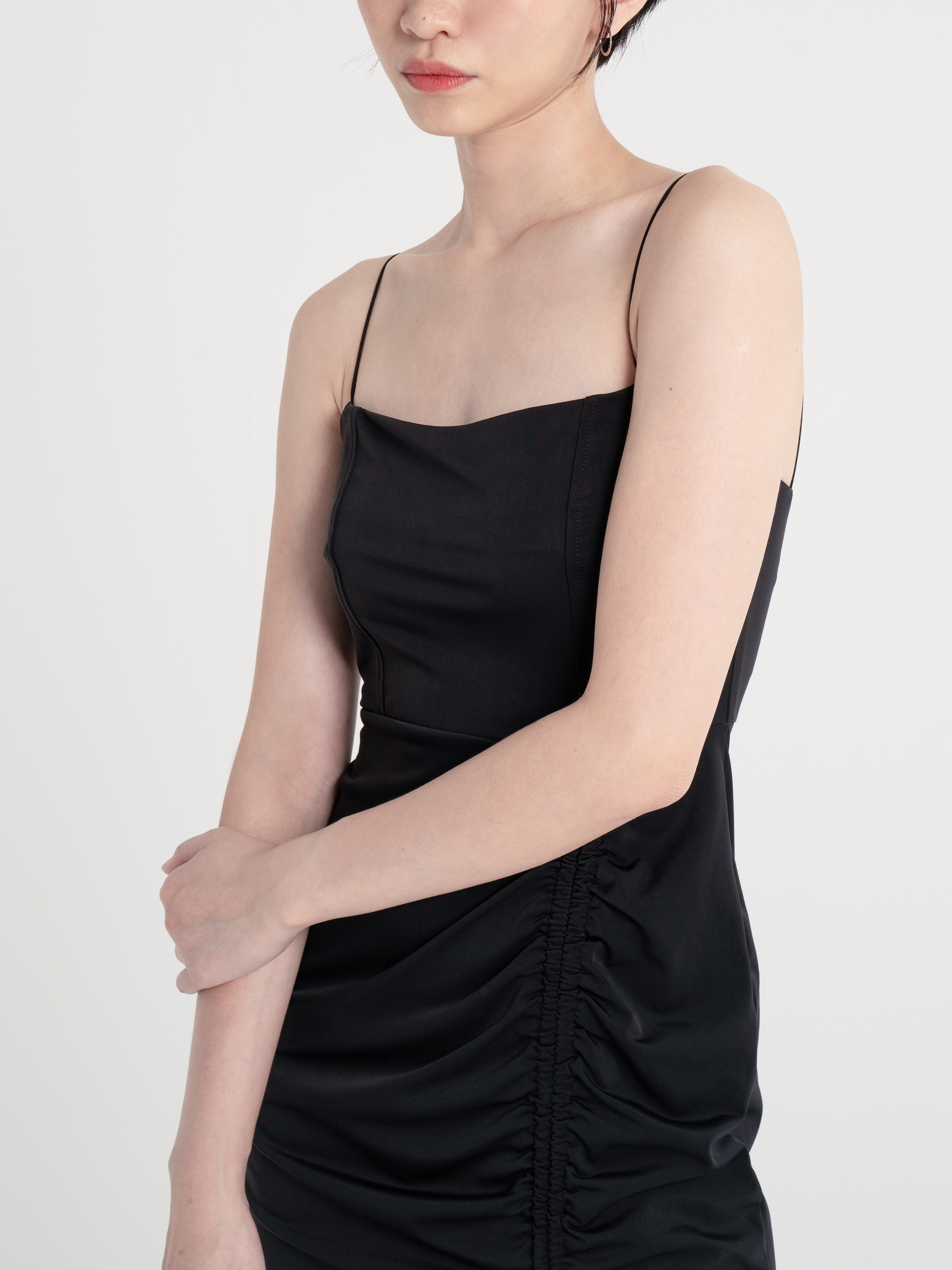 NCVR - Ruched Strap Mid Dress