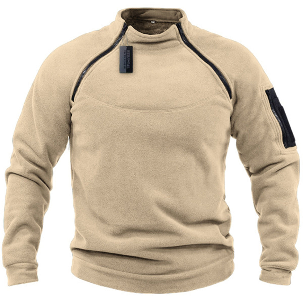 Reemelody Solid color men's warm turtleneck sweater