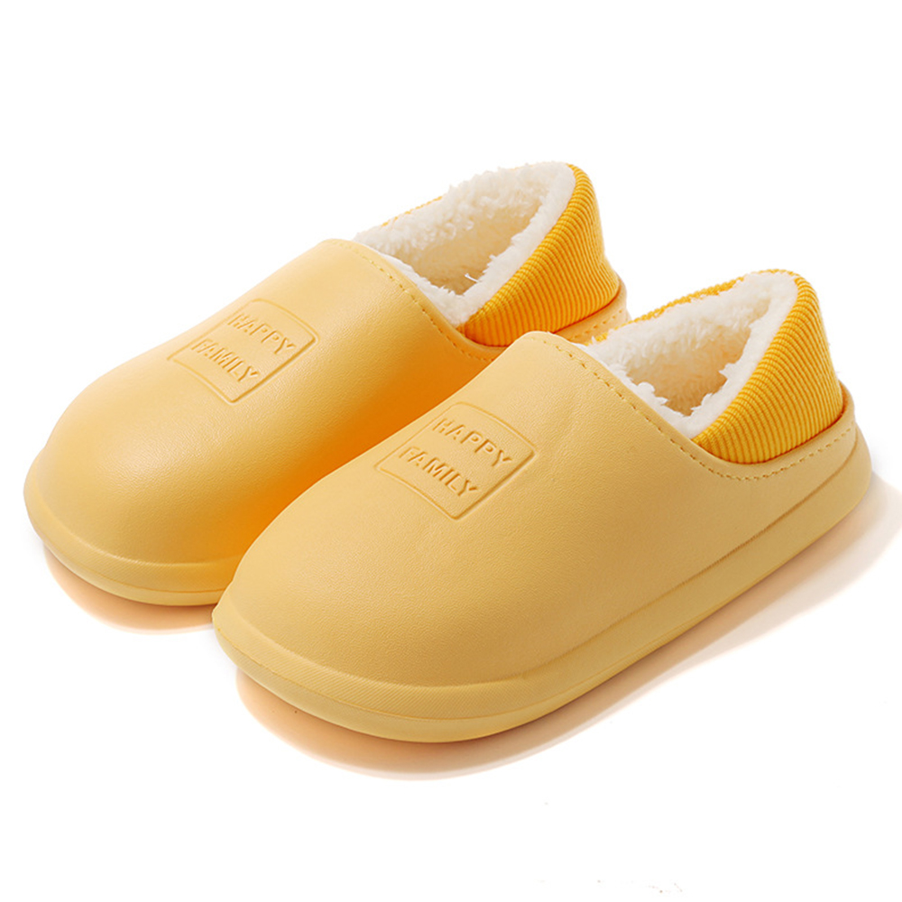 Reemelody New waterproof anti-slip fleece two-wear cotton slippers