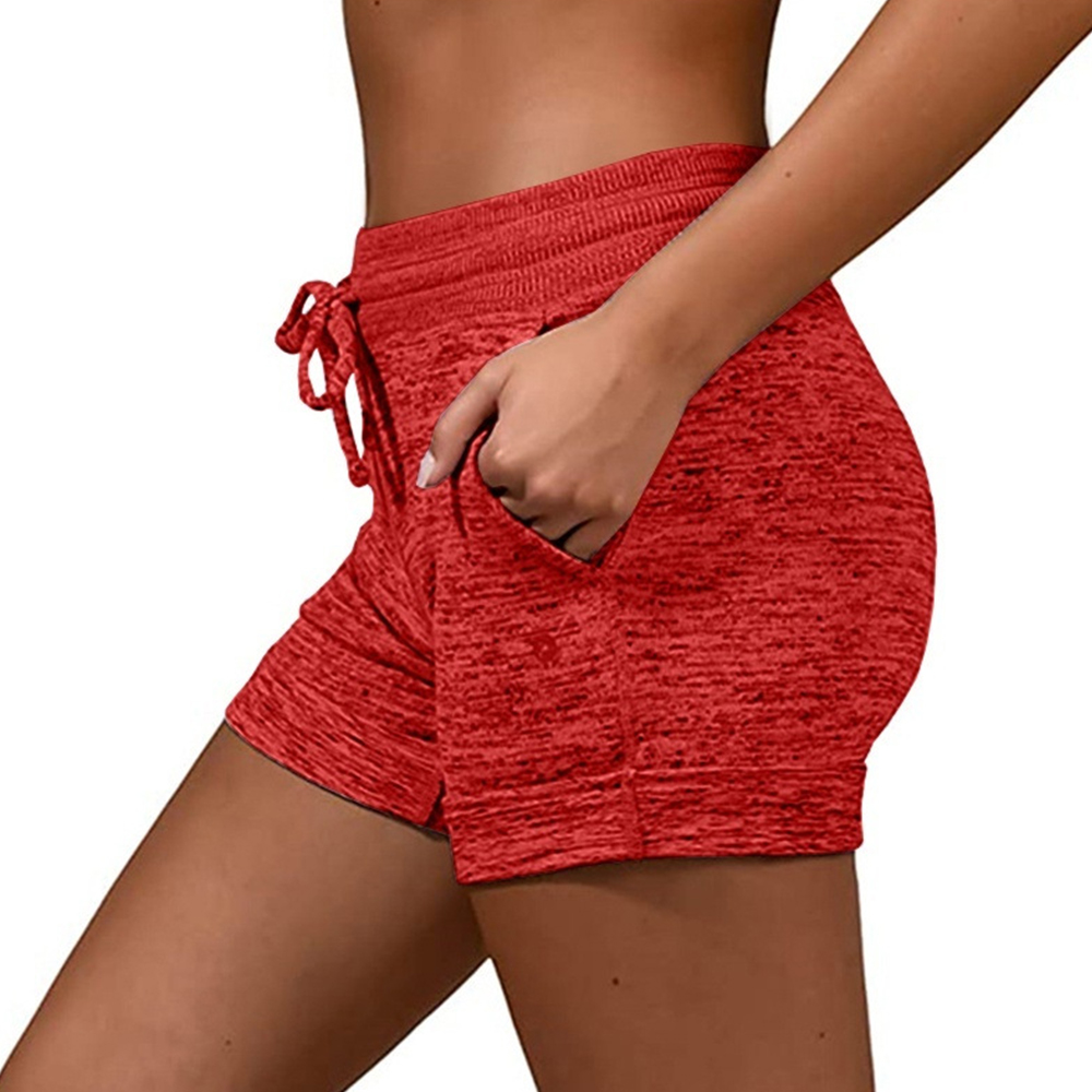 Reemelody Summer new women's quick-drying shorts leggings elastic high waist yoga pants