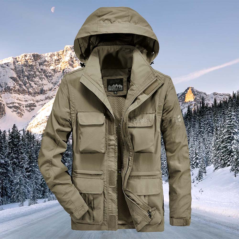 Reemelody  Spring and autumn men's waterproof breathable quick-drying large size jacket