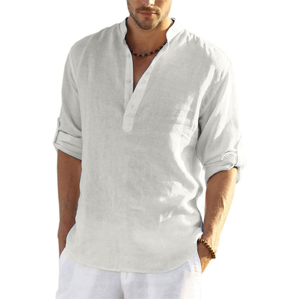 2022 New comfortable men's shirt in cotton and linen