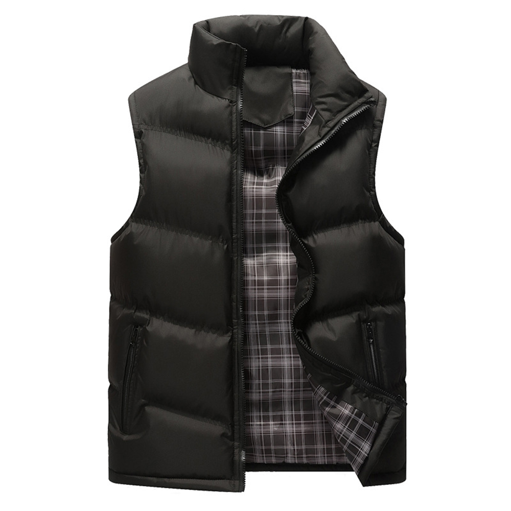 Reemelody Autumn and winter new men's trendy stand collar cotton vest