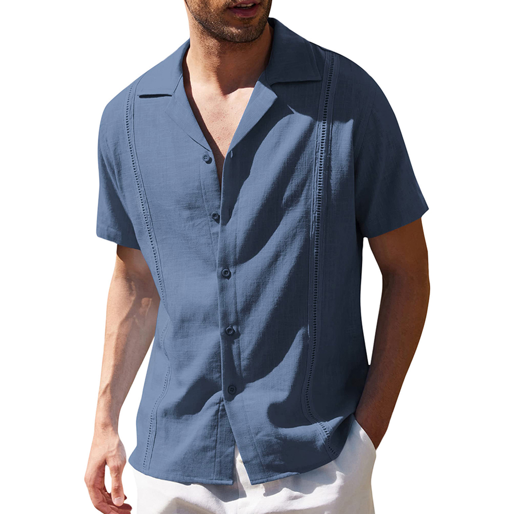 Reemelody™ Men's short-sleeved linen shirt