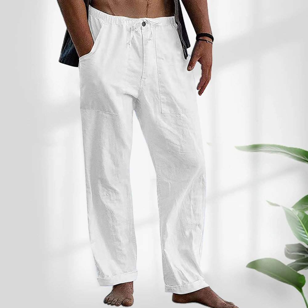 Reemelody™ Men's linen trousers with drawstring