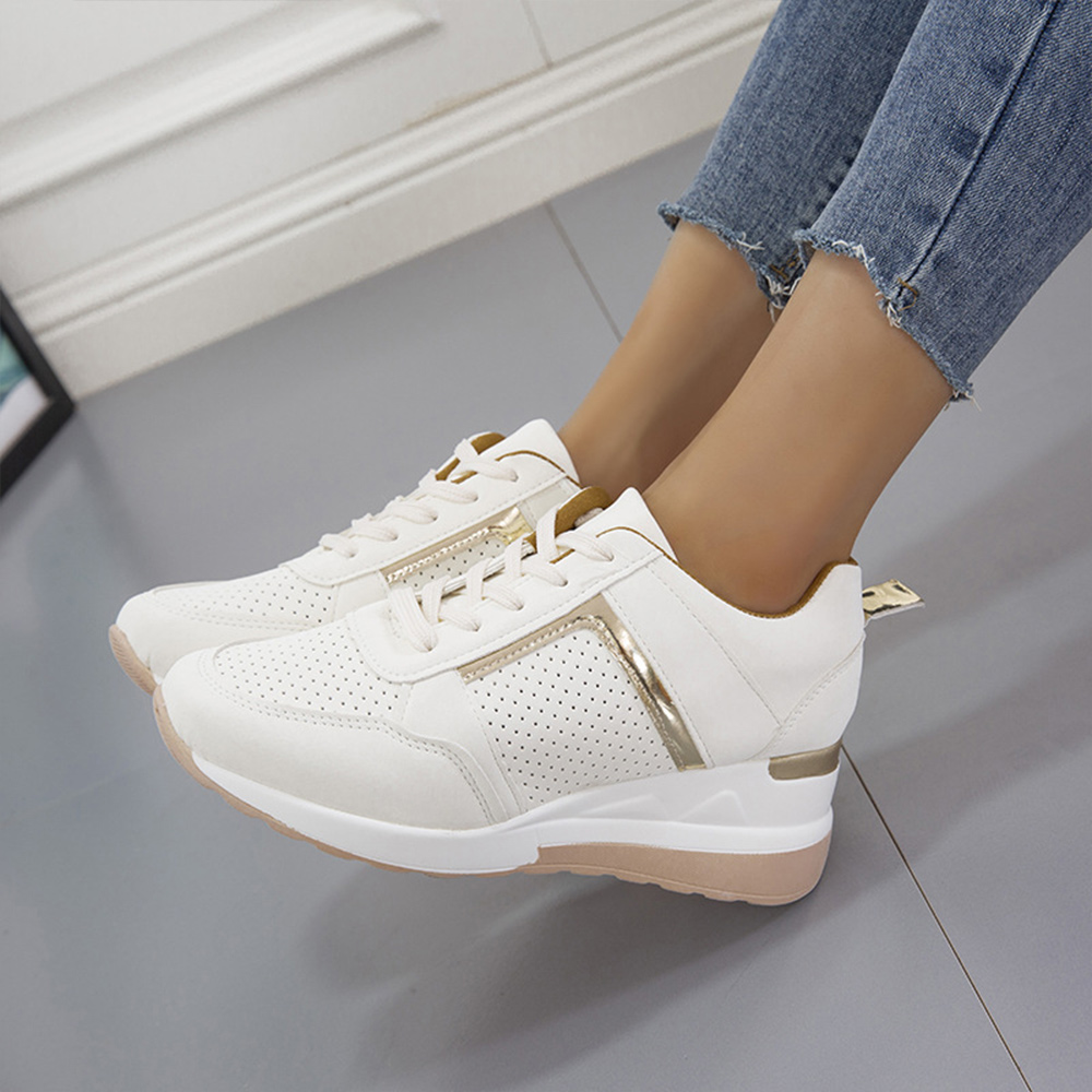 Reemelody™ New thick bottom wedge heel women's casual sneakers