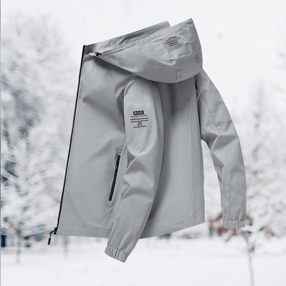 Reemelody Men's Casual Outdoor Jacket With Detachable Hood
