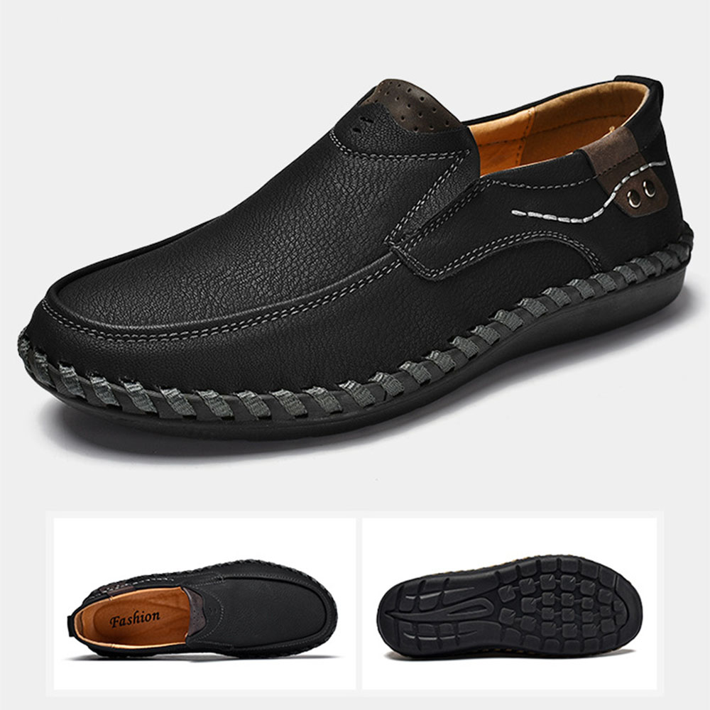 Reemelody Summery hand-sewn men's casual shoes made of leather