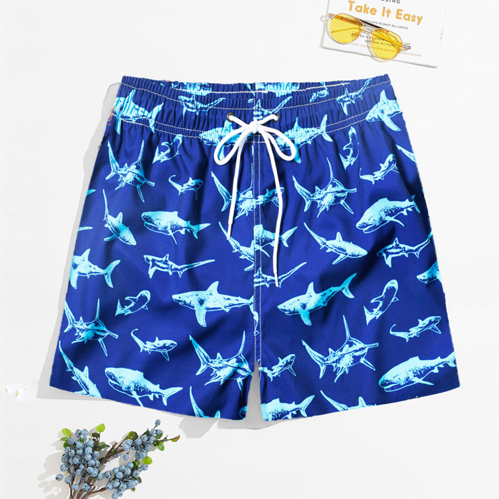 Reemelody ™ Quick drying shark print summer beach pants for men