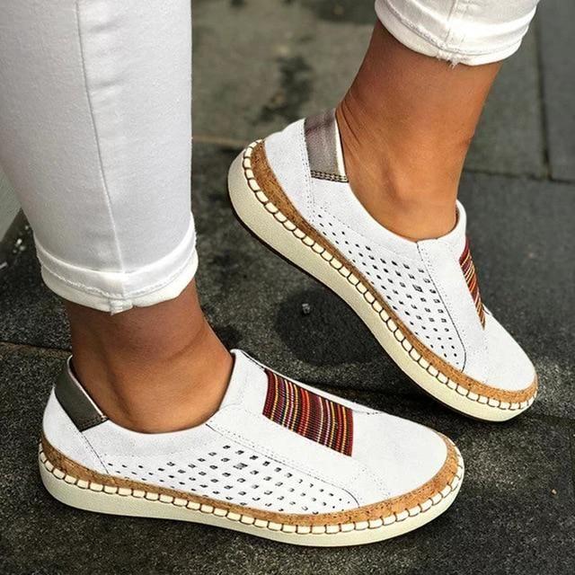 Reemelody ™ Breathable corrective casual shoes for women with flat soles