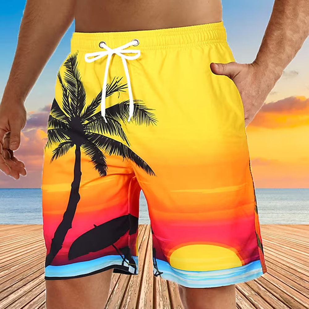 Reemelody Men's Casual Holiday Swim Beach Shorts