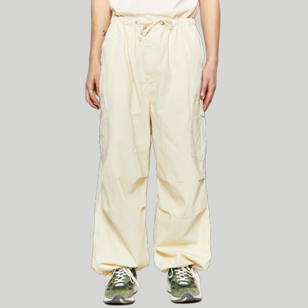 Reemelody Summer new men's and women's casual cotton and linen wide-leg pants, waist pants, overalls