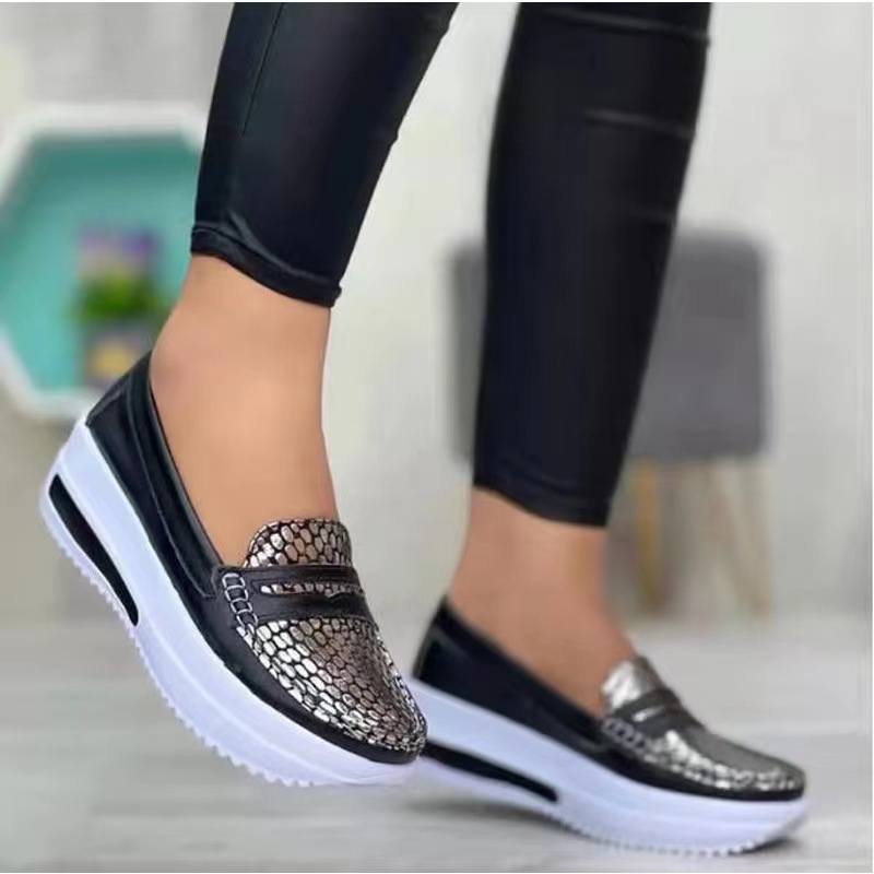 Reemelody™ 2022 New Women Leather Platform Casual Shoes (Free Shipping)
