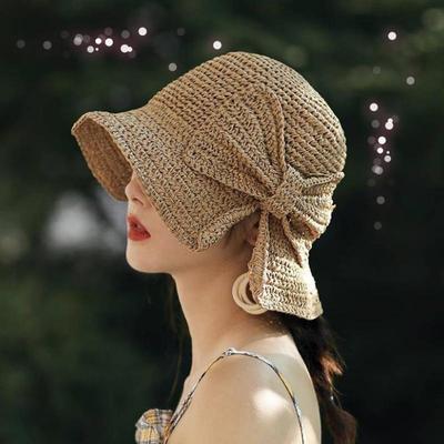 Reemelody™ Foldable straw hat with bow