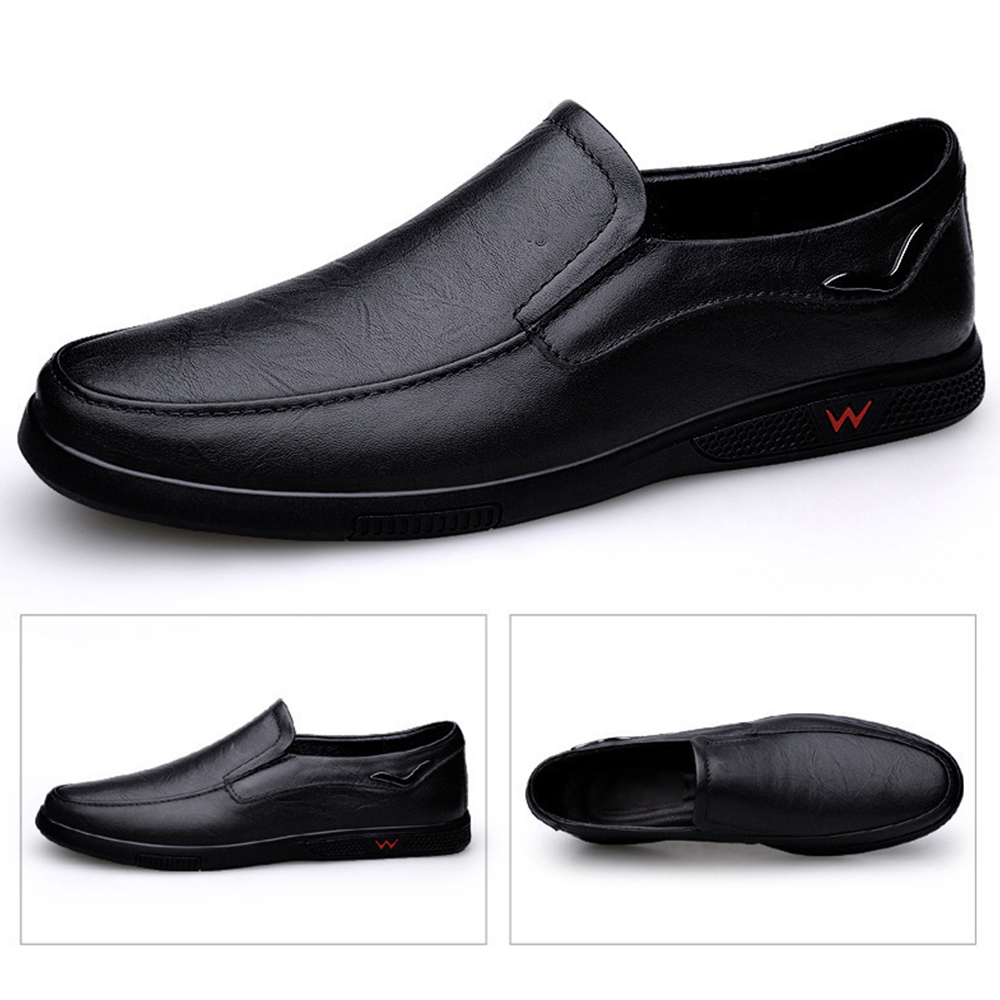 Reemelody Comfortable and breathable men's business style leather shoes