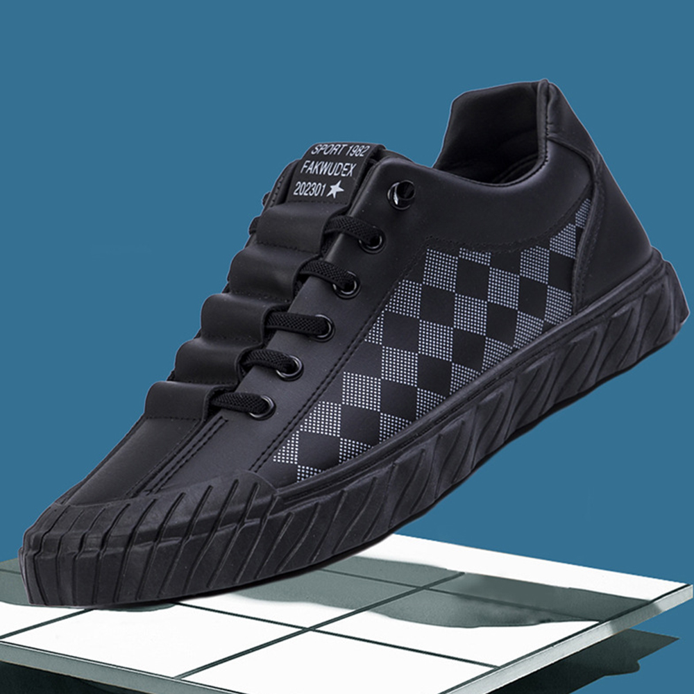 Reemelody 2023 spring and summer new men's checkerboard casual shoes