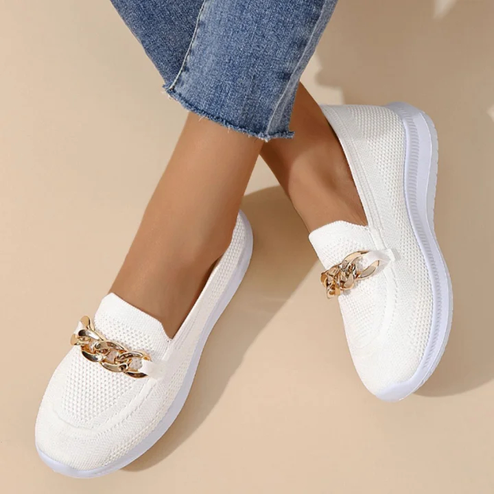 Reemelody Spring Summer Knitted Mesh Breathable Casual Shoes
