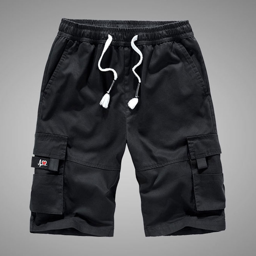 Reemelody Men's Loose Multi-Pocket Cargo Shorts
