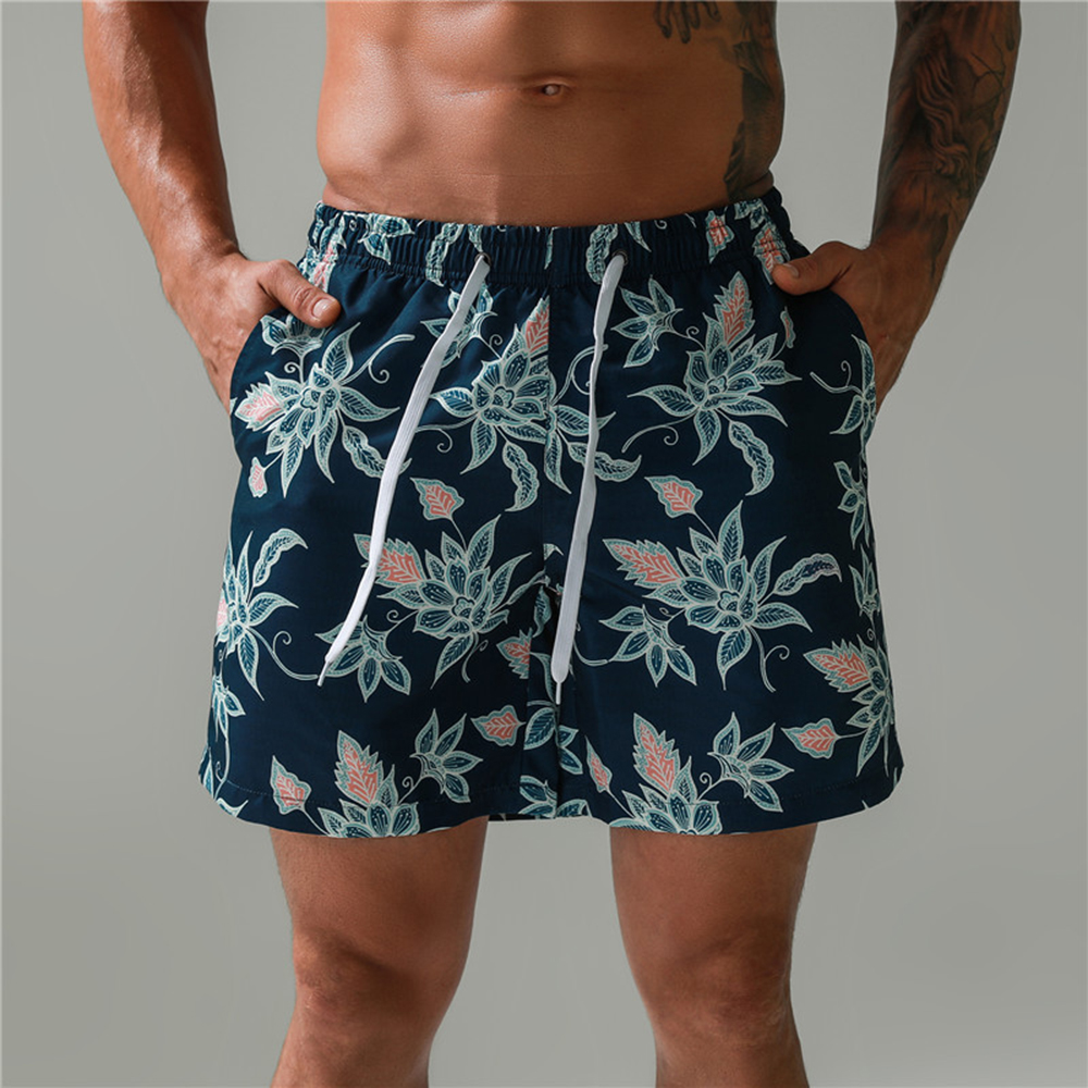Reemelody™ Double layer printed beach shorts for men