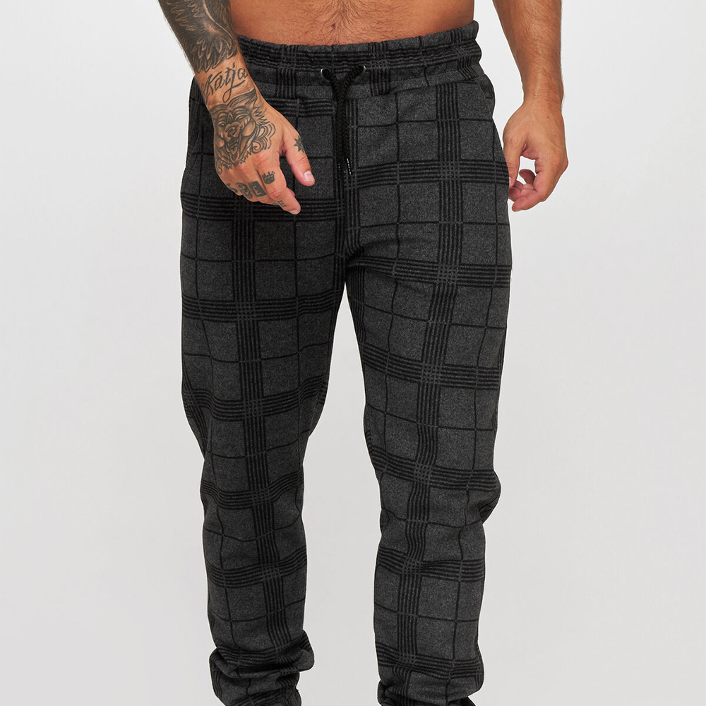 Reemelody™ 2022 New men's trendy square plaid casual pants