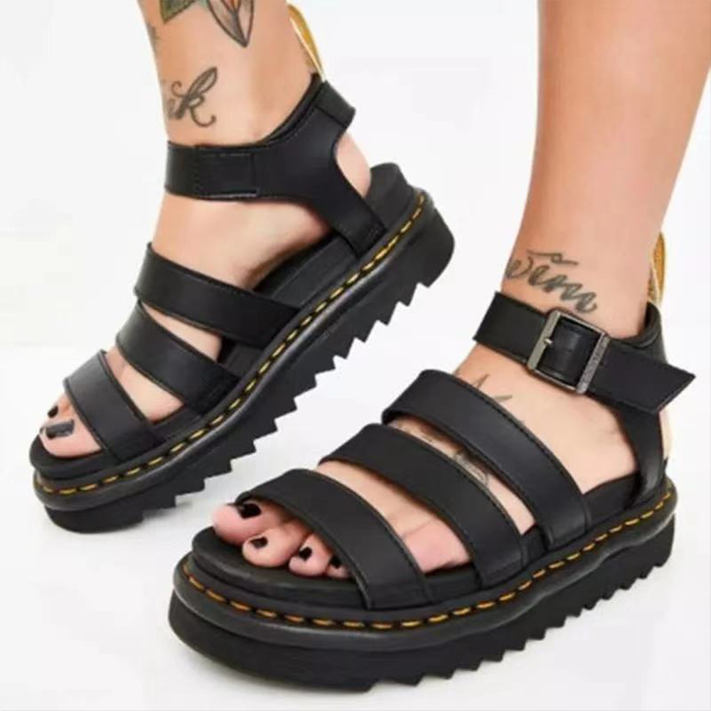 Reemelody Classic minimalist style women's thick-soled platform sandals beach sandals