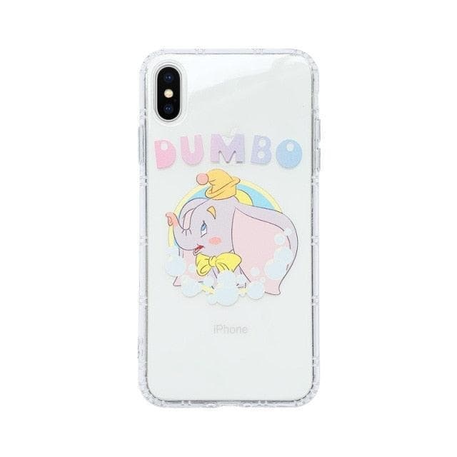 Disney Anime Kawaii Dumbo Phone Case For iPhone 11/12/13 Pro Max /7/8/SE /Xr /Xs Max Cute Elephant Transparent Smartphone Cover - kfst.inc