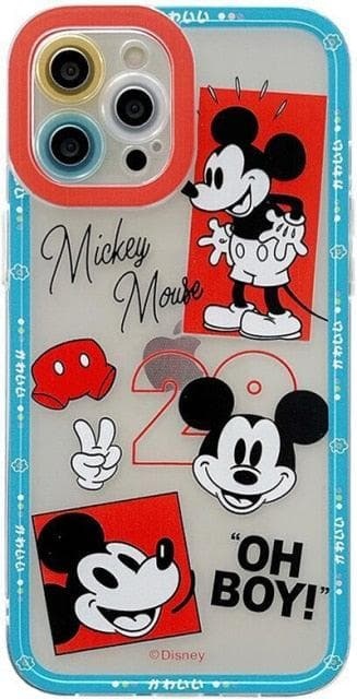 Transparent TPU Cute Disney Stitch Phone Case for iPhone 12 13 Pro Max 11 XS Max XR Colorful Lens Protective Cover Kawaii - kfst.inc