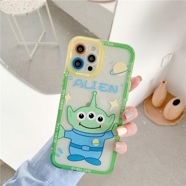 Transparent TPU Cute Disney Stitch Phone Case for iPhone 12 13 Pro Max 11 XS Max XR Colorful Lens Protective Cover Kawaii - kfst.inc