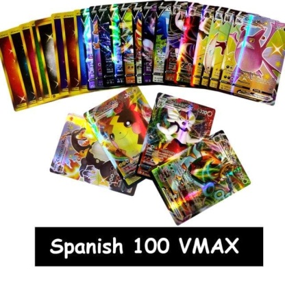 New Pokemon Cards in Spanish TAG TEAM GX VMAX V  Trainer Energy Shining Cards Game Castellano Español Children Toy - kfst.inc