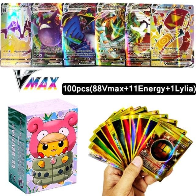 New Pokemon Cards in Spanish TAG TEAM GX VMAX V  Trainer Energy Shining Cards Game Castellano Español Children Toy - kfst.inc