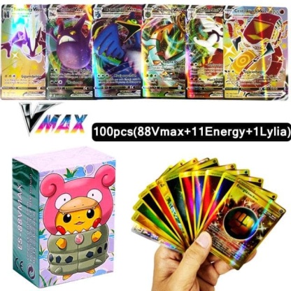 New Pokemon Cards in Spanish TAG TEAM GX VMAX V  Trainer Energy Shining Cards Game Castellano Español Children Toy - kfst.inc