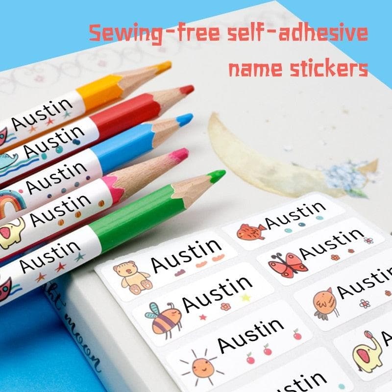 Name Tag Sticker Customize Stickers Waterproof Personalized Labels Children School Stationery Water Bottle Pencil dinosau - kfst.inc