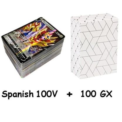 New Pokemon Cards in Spanish TAG TEAM GX VMAX V  Trainer Energy Shining Cards Game Castellano Español Children Toy - kfst.inc