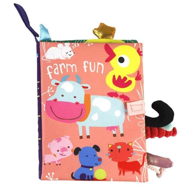 Kidsbooks Baby Early Learning Tearing Tail Cloth Book Parent-child Interactive Sound Paper Puzzle Cloth Book Toy - kfst.inc