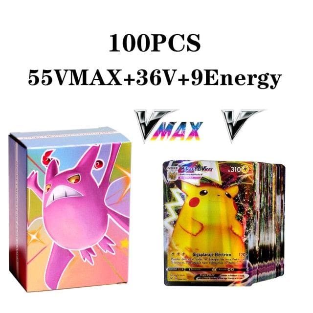 New Pokemon Cards in Spanish TAG TEAM GX VMAX V  Trainer Energy Shining Cards Game Castellano Español Children Toy - kfst.inc