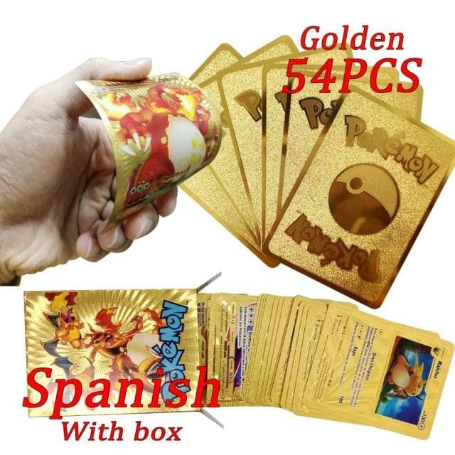 New Pokemon Cards in Spanish TAG TEAM GX VMAX V  Trainer Energy Shining Cards Game Castellano Español Children Toy - kfst.inc