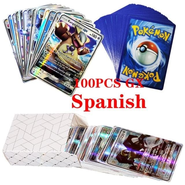 New Pokemon Cards in Spanish TAG TEAM GX VMAX V  Trainer Energy Shining Cards Game Castellano Español Children Toy - kfst.inc