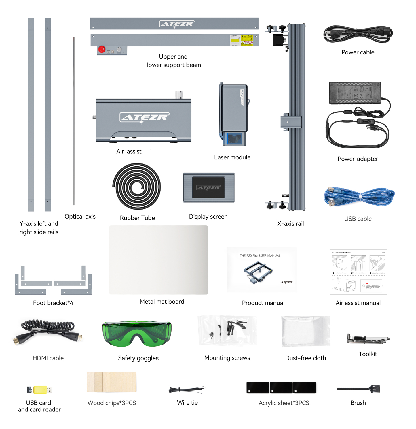 ATEZR P20 PLUS 20W Laser Engraving Machine
