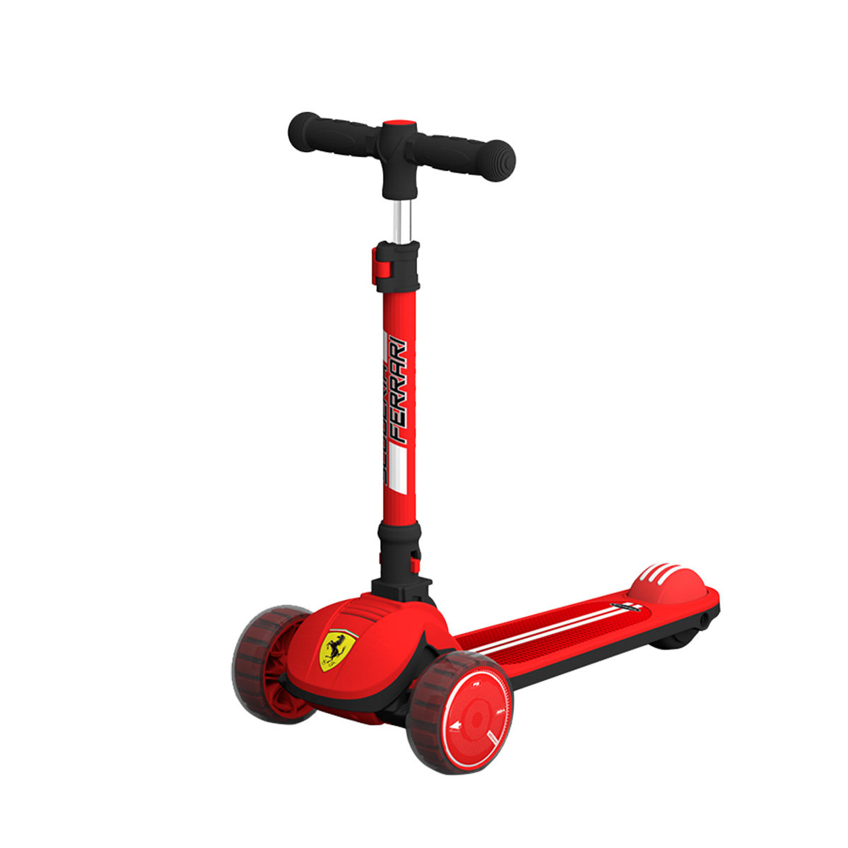 FERRARI FXK108 FOLDABLE TWIST SCOOTER FOR KIDS WITH ADJUSTABLE HEIGHT, LED LIGHTS (MEDIUM), AGED 3 to 10