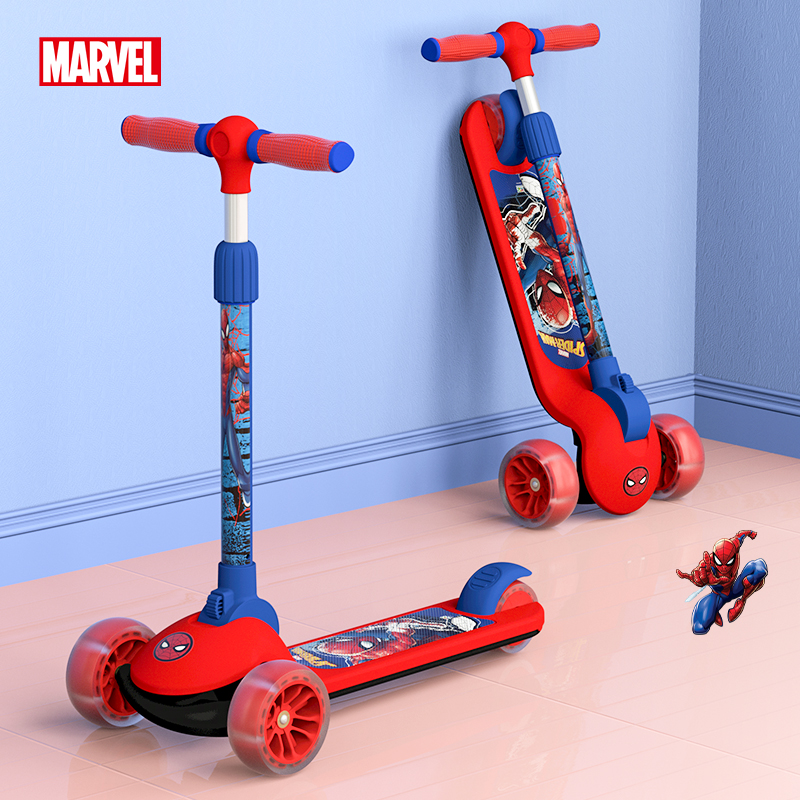 Mesuca Disney Frozen Elsa Marvel Spider Man Children's  Three Wheels Scooter for 3-12 Years Children 20172