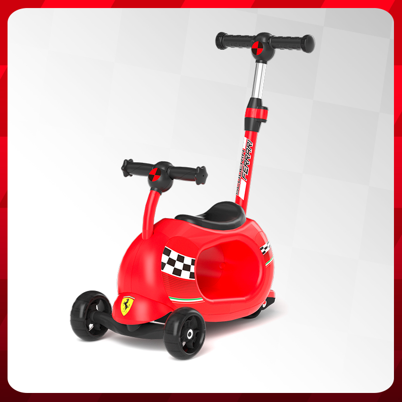Mesuca Ferrari FXK92-1 4 IN 1 Twist Scooter with Seat Height Adjustable for Kids 